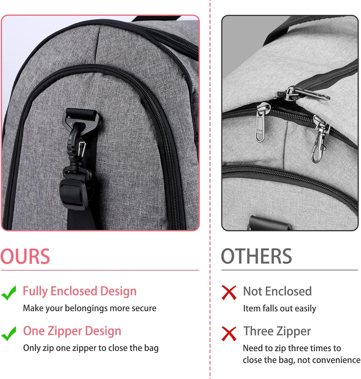 Garment Bags for Travel, Convertible Carry on Duffel Bag for Men Women, Backpack Straps, Shoe Compartment, 3 in 1 Hanging Dress Suit Bags for Men Women