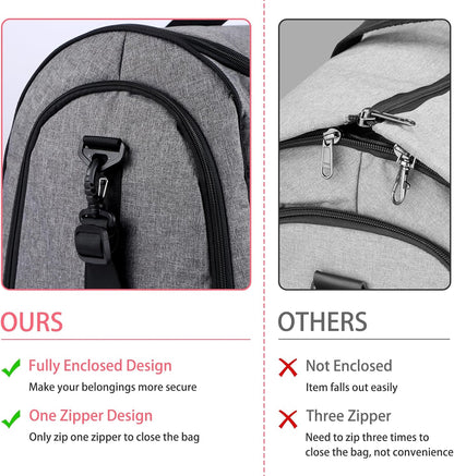 Garment Bags for Travel, Convertible Carry on Duffel Bag for Men Women, Backpack Straps, Shoe Compartment, 3 in 1 Hanging Dress Suit Bags for Men Women