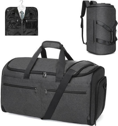 Garment Bags for Travel, Convertible Carry on Duffel Bag for Men Women, Backpack Straps, Shoe Compartment, 3 in 1 Hanging Dress Suit Bags for Men Women
