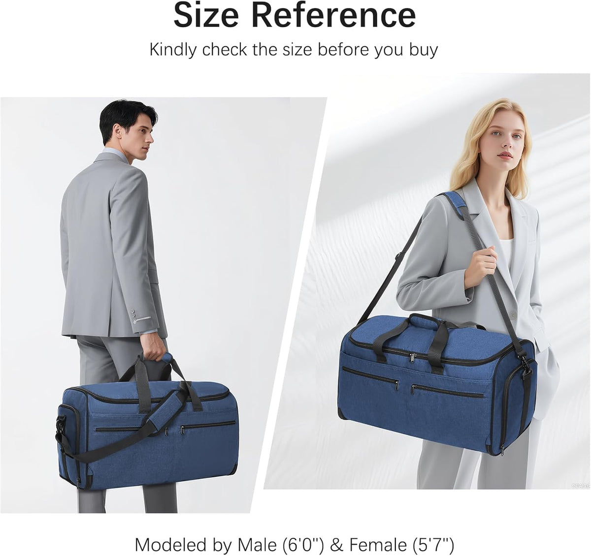 Garment Bags for Travel, Convertible Carry on Duffel Bag for Men Women, Backpack Straps, Shoe Compartment, 3 in 1 Hanging Dress Suit Bags for Men Women