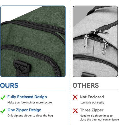 Garment Bags for Travel, Convertible Carry on Duffel Bag for Men Women, Backpack Straps, Shoe Compartment, 3 in 1 Hanging Dress Suit Bags for Men Women