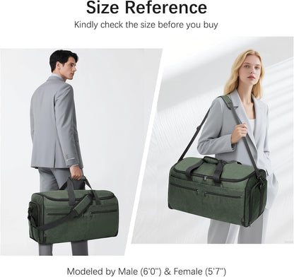 Garment Bags for Travel, Convertible Carry on Duffel Bag for Men Women, Backpack Straps, Shoe Compartment, 3 in 1 Hanging Dress Suit Bags for Men Women