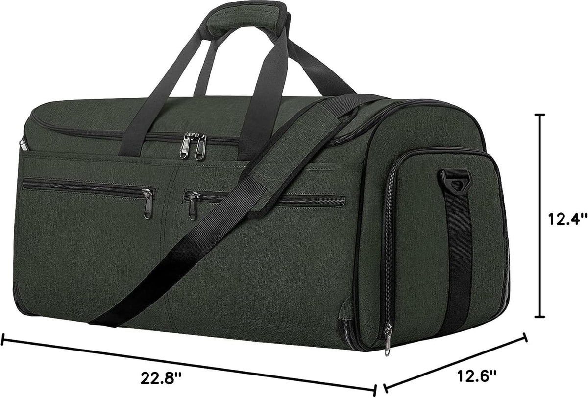 Garment Bags for Travel, Convertible Carry on Duffel Bag for Men Women, Backpack Straps, Shoe Compartment, 3 in 1 Hanging Dress Suit Bags for Men Women