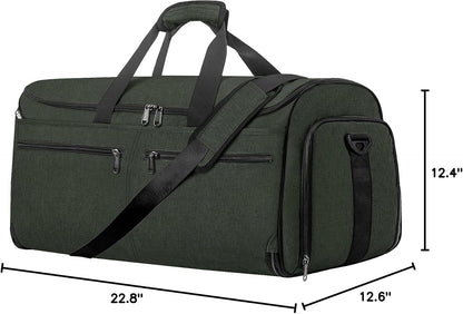 Garment Bags for Travel, Convertible Carry on Duffel Bag for Men Women, Backpack Straps, Shoe Compartment, 3 in 1 Hanging Dress Suit Bags for Men Women