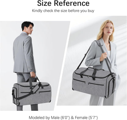 Garment Bags for Travel, Convertible Carry on Duffel Bag for Men Women, Backpack Straps, Shoe Compartment, 3 in 1 Hanging Dress Suit Bags for Men Women