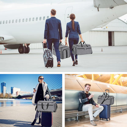 Garment Bags for Travel, Convertible Carry on Duffel Bag for Men Women, Backpack Straps, Shoe Compartment, 3 in 1 Hanging Dress Suit Bags for Men Women