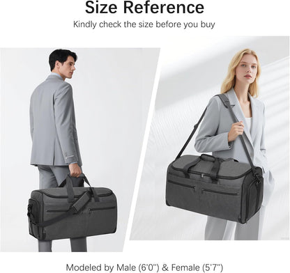Garment Bags for Travel, Convertible Carry on Duffel Bag for Men Women, Backpack Straps, Shoe Compartment, 3 in 1 Hanging Dress Suit Bags for Men Women