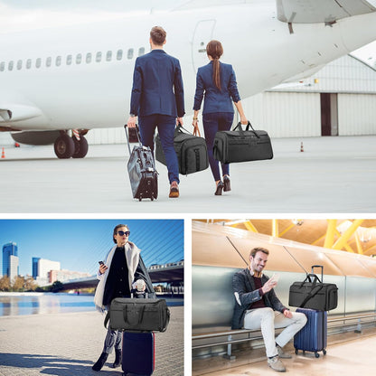 Garment Bags for Travel, Convertible Carry on Duffel Bag for Men Women, Backpack Straps, Shoe Compartment, 3 in 1 Hanging Dress Suit Bags for Men Women
