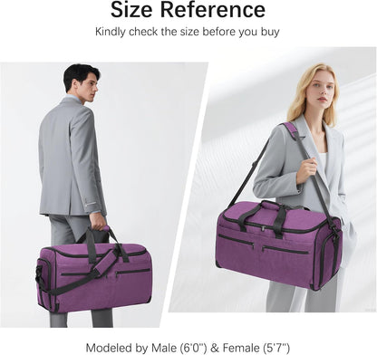 Garment Bags for Travel, Convertible Carry on Duffel Bag for Men Women, Backpack Straps, Shoe Compartment, 3 in 1 Hanging Dress Suit Bags for Men Women