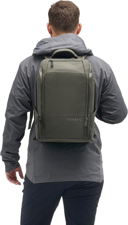 20L Travel Pack - Mens Travel Backpack - Expandable to 30L - Water Resistant Daypack - TSA-Ready - Lightweight Business Traveling Backpack for Men - 16" Laptop Compartment