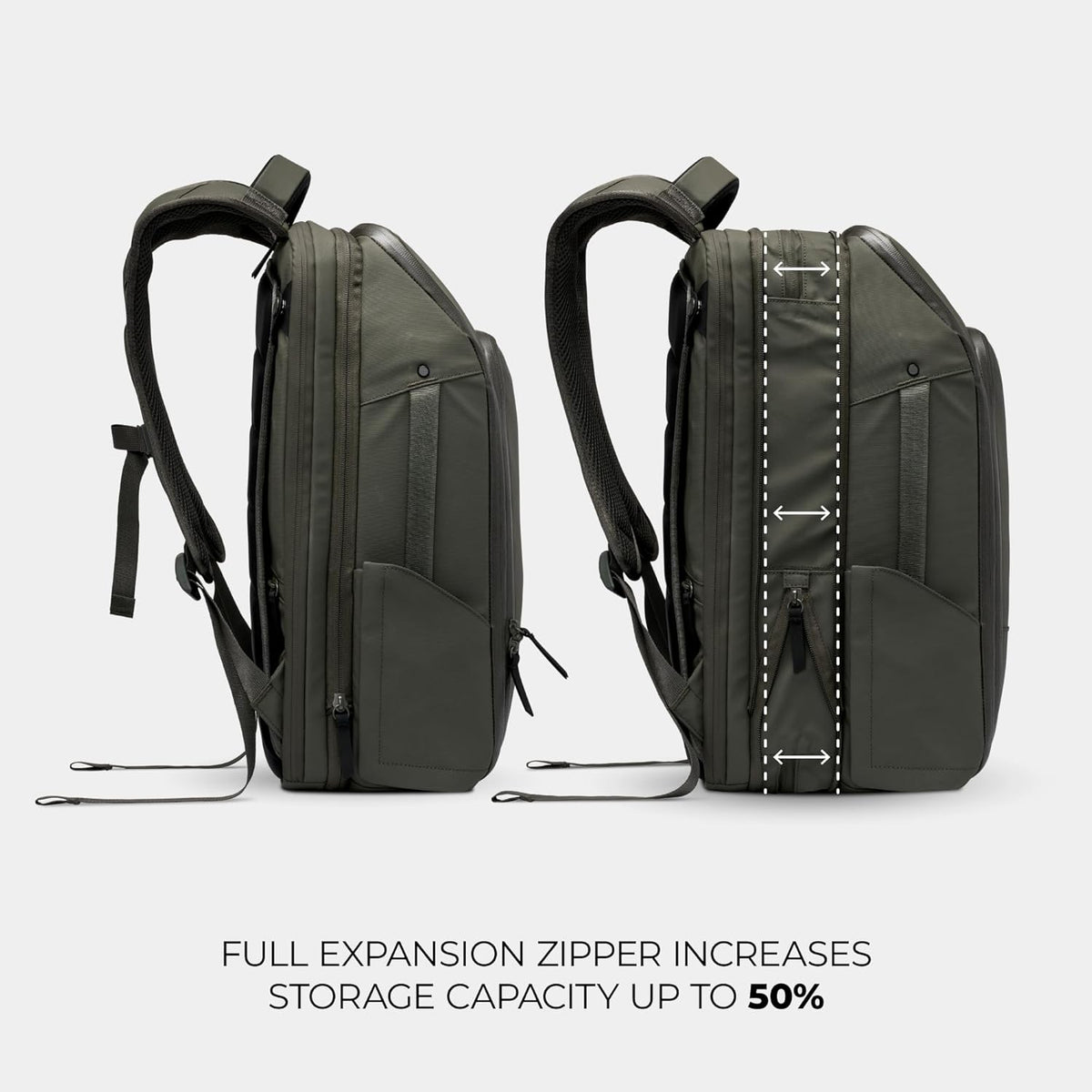 20L Travel Pack - Mens Travel Backpack - Expandable to 30L - Water Resistant Daypack - TSA-Ready - Lightweight Business Traveling Backpack for Men - 16" Laptop Compartment