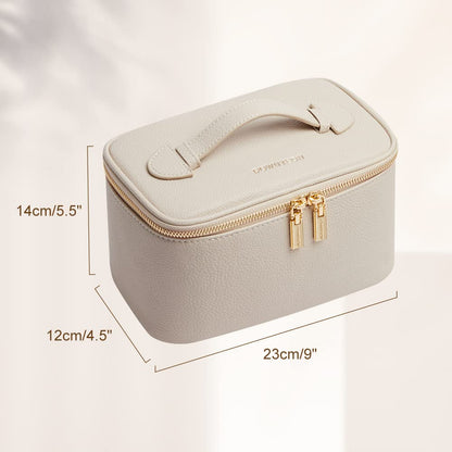 Cosmetic Bag,ROWNYEON Makeup Bag,Portable Makeup Train Case,Travel Toiletry Bag Case Organizer for Women,Brown