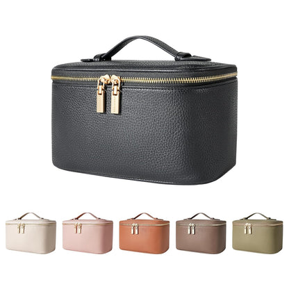 Cosmetic Bag,ROWNYEON Makeup Bag,Portable Makeup Train Case,Travel Toiletry Bag Case Organizer for Women,Brown