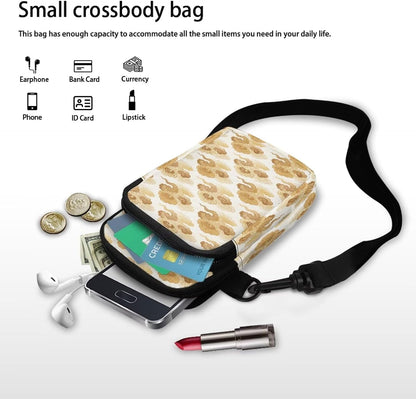 Ditsy Flower Small Crossbody Bag for Women Sea Turtle Cell Phone Purse Travel Shoulder Wallet with Adjustable Strap
