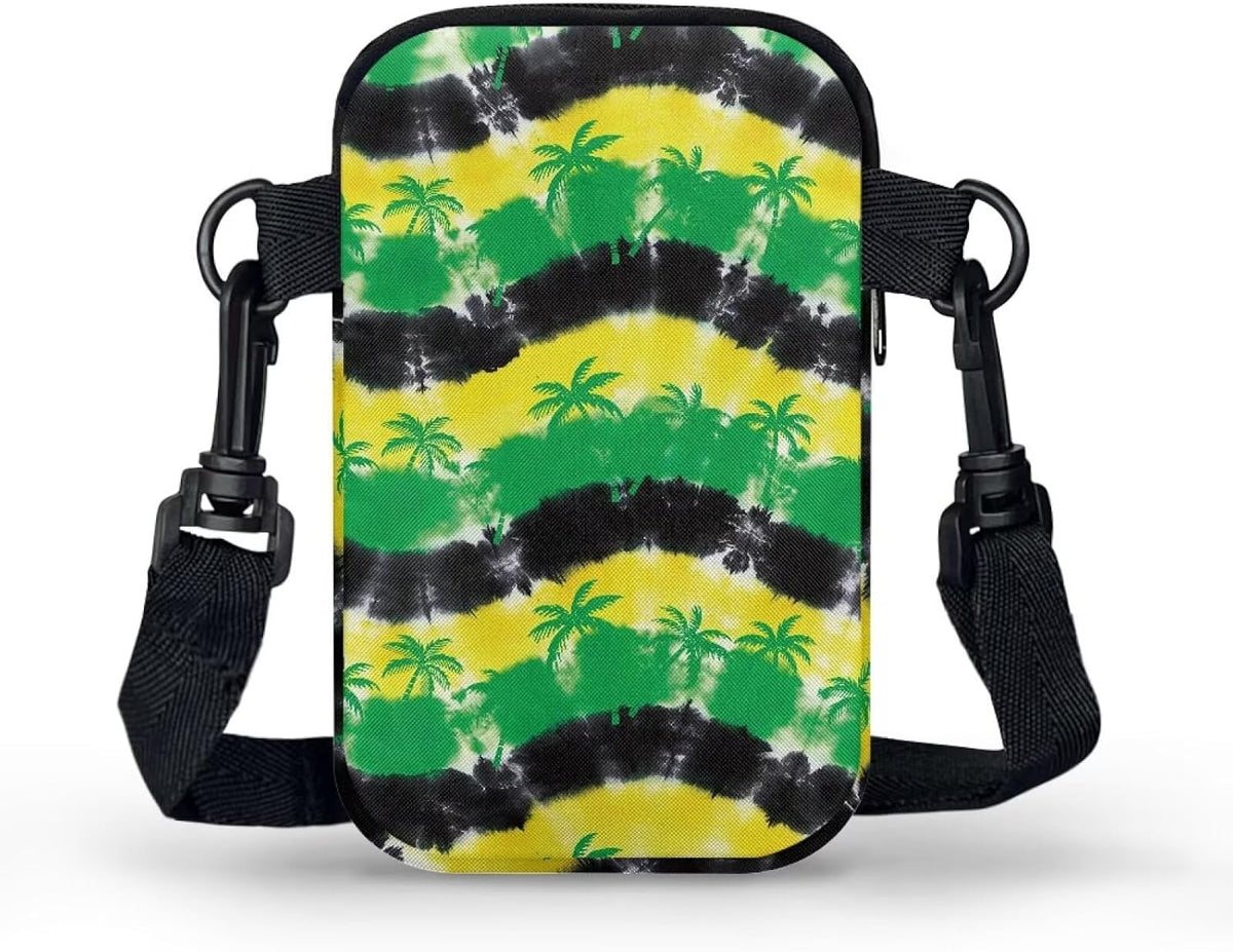Ditsy Flower Small Crossbody Bag for Women Sea Turtle Cell Phone Purse Travel Shoulder Wallet with Adjustable Strap