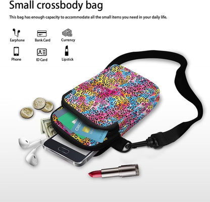 Ditsy Flower Small Crossbody Bag for Women Sea Turtle Cell Phone Purse Travel Shoulder Wallet with Adjustable Strap