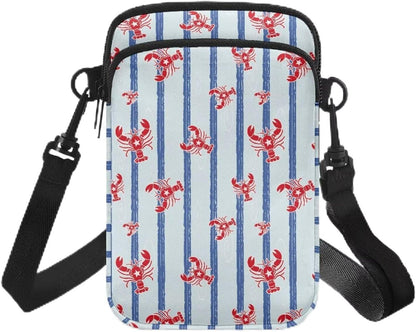 Ditsy Flower Small Crossbody Bag for Women Sea Turtle Cell Phone Purse Travel Shoulder Wallet with Adjustable Strap