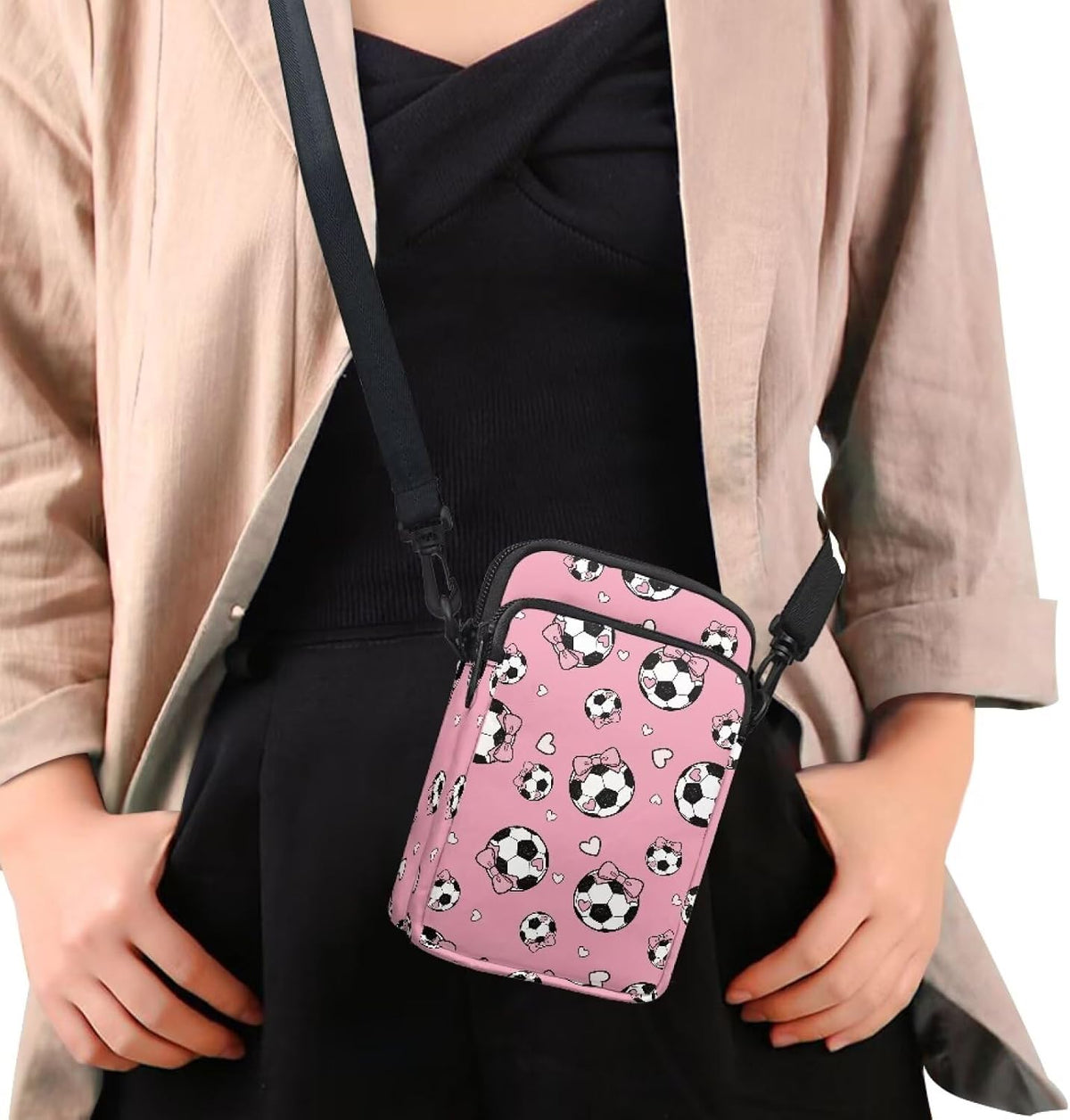 Ditsy Flower Small Crossbody Bag for Women Sea Turtle Cell Phone Purse Travel Shoulder Wallet with Adjustable Strap