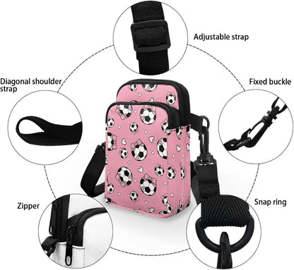 Ditsy Flower Small Crossbody Bag for Women Sea Turtle Cell Phone Purse Travel Shoulder Wallet with Adjustable Strap
