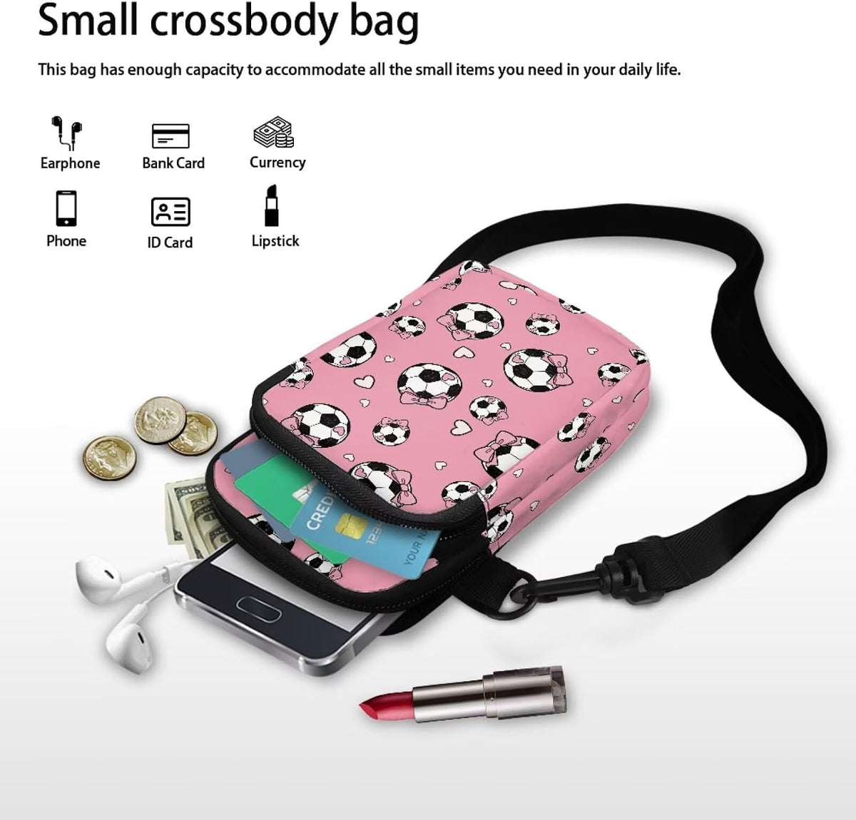 Ditsy Flower Small Crossbody Bag for Women Sea Turtle Cell Phone Purse Travel Shoulder Wallet with Adjustable Strap