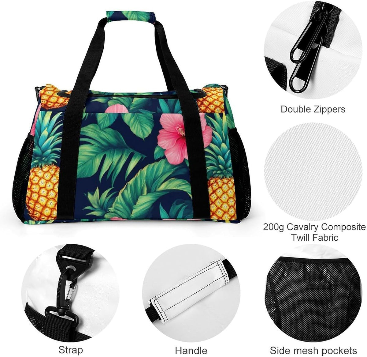 Foldable Lightweight Travel Duffel Bag Carry On Weekender Overnight Tote Bag for Men Women Yoga