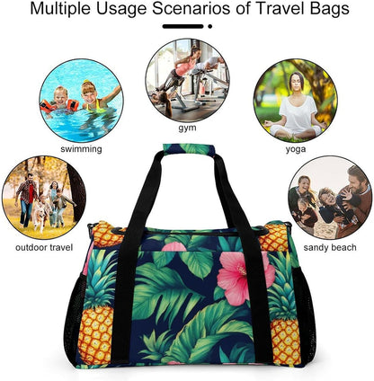 Foldable Lightweight Travel Duffel Bag Carry On Weekender Overnight Tote Bag for Men Women Yoga