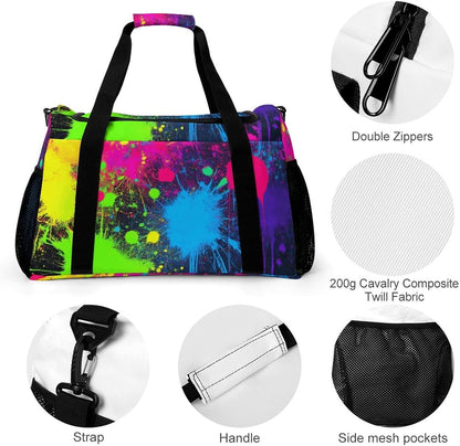 Foldable Lightweight Travel Duffel Bag Carry On Weekender Overnight Tote Bag for Men Women Yoga