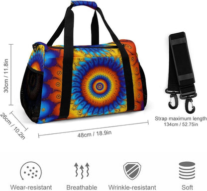 Foldable Lightweight Travel Duffel Bag Carry On Weekender Overnight Tote Bag for Men Women Yoga