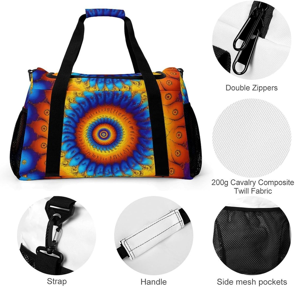 Foldable Lightweight Travel Duffel Bag Carry On Weekender Overnight Tote Bag for Men Women Yoga