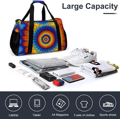Foldable Lightweight Travel Duffel Bag Carry On Weekender Overnight Tote Bag for Men Women Yoga
