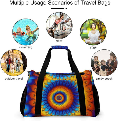 Foldable Lightweight Travel Duffel Bag Carry On Weekender Overnight Tote Bag for Men Women Yoga