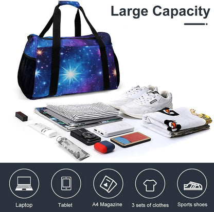 Foldable Lightweight Travel Duffel Bag Carry On Weekender Overnight Tote Bag for Men Women Yoga