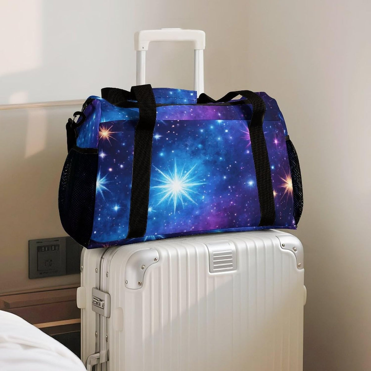 Foldable Lightweight Travel Duffel Bag Carry On Weekender Overnight Tote Bag for Men Women Yoga