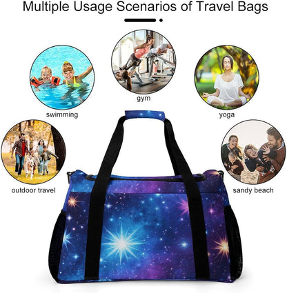 Foldable Lightweight Travel Duffel Bag Carry On Weekender Overnight Tote Bag for Men Women Yoga