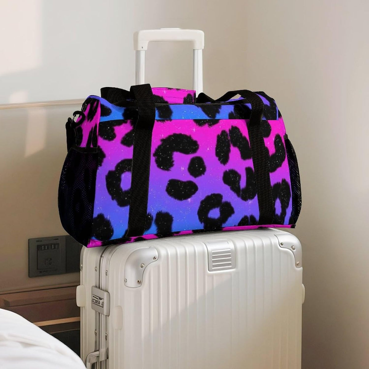 Foldable Lightweight Travel Duffel Bag Carry On Weekender Overnight Tote Bag for Men Women Yoga