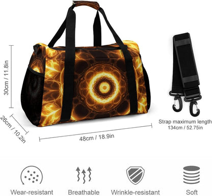 Foldable Lightweight Travel Duffel Bag Carry On Weekender Overnight Tote Bag for Men Women Yoga