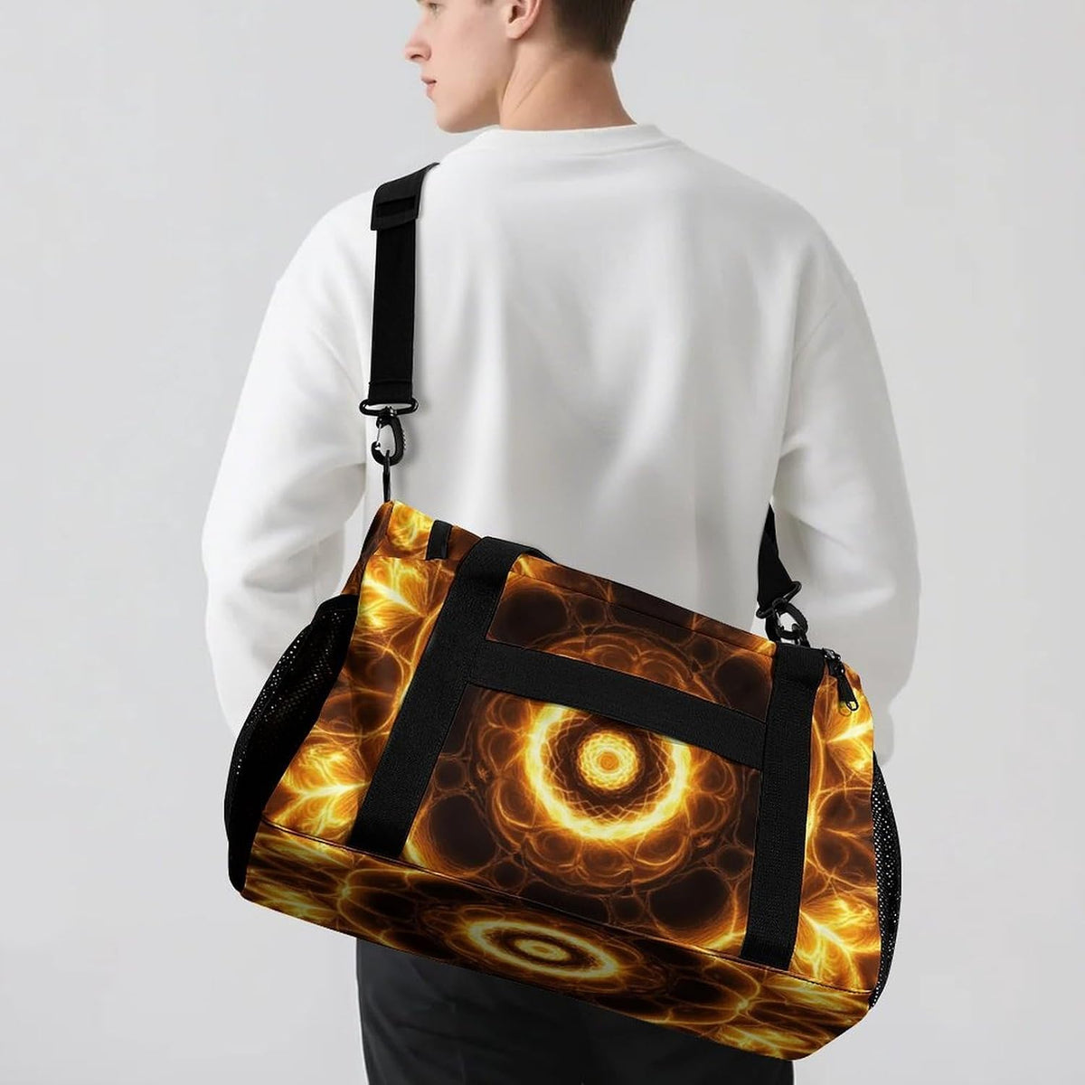 Foldable Lightweight Travel Duffel Bag Carry On Weekender Overnight Tote Bag for Men Women Yoga