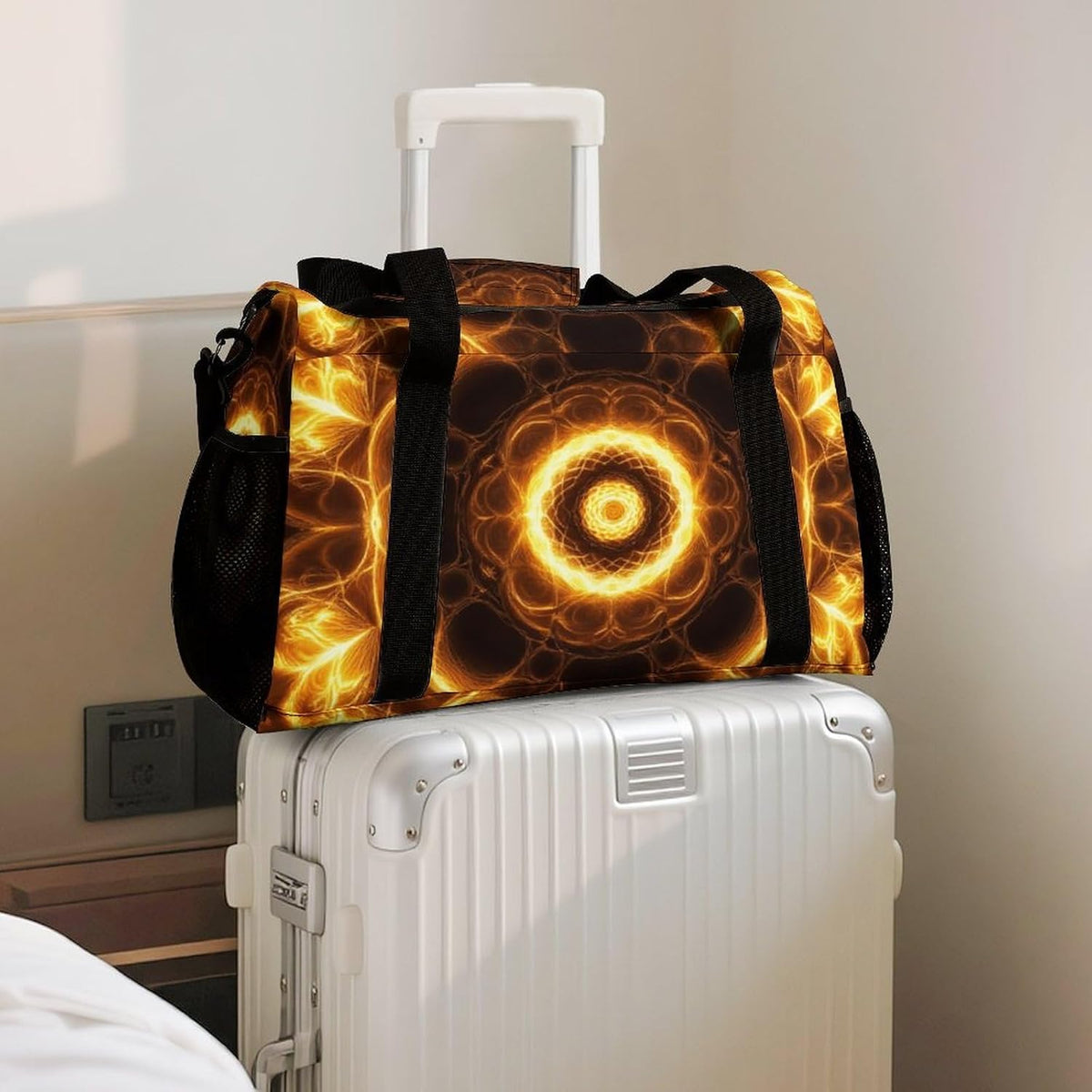 Foldable Lightweight Travel Duffel Bag Carry On Weekender Overnight Tote Bag for Men Women Yoga