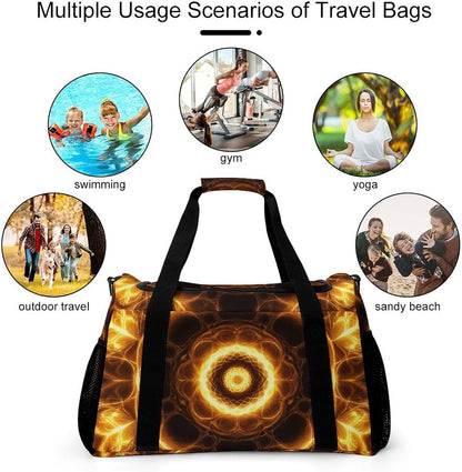 Foldable Lightweight Travel Duffel Bag Carry On Weekender Overnight Tote Bag for Men Women Yoga