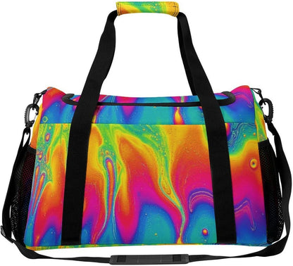Foldable Lightweight Travel Duffel Bag Carry On Weekender Overnight Tote Bag for Men Women Yoga