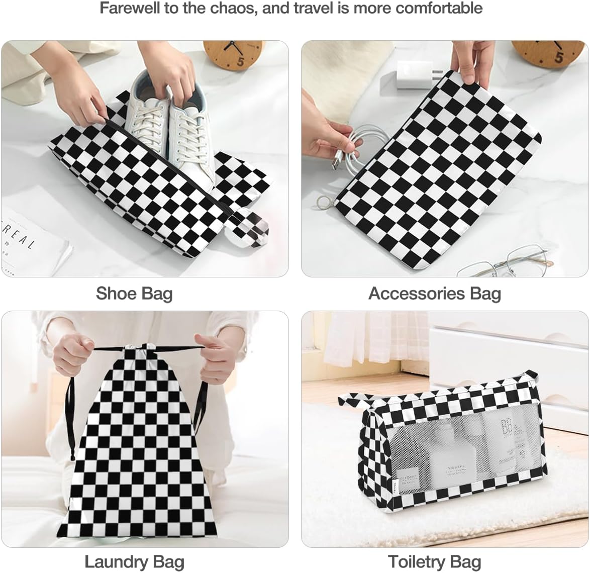 8 Set Packing Cubes for Suitcases, Packing Cube with Shoe, Cosmetics, Clothing, and Accessories Bags Packing Cubes for Travel Luggage Organizer(Leopard)