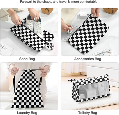 8 Set Packing Cubes for Suitcases, Packing Cube with Shoe, Cosmetics, Clothing, and Accessories Bags Packing Cubes for Travel Luggage Organizer(Leopard)