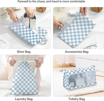 8 Set Packing Cubes for Suitcases, Packing Cube with Shoe, Cosmetics, Clothing, and Accessories Bags Packing Cubes for Travel Luggage Organizer(Leopard)