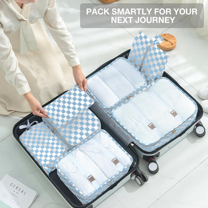 8 Set Packing Cubes for Suitcases, Packing Cube with Shoe, Cosmetics, Clothing, and Accessories Bags Packing Cubes for Travel Luggage Organizer(Leopard)