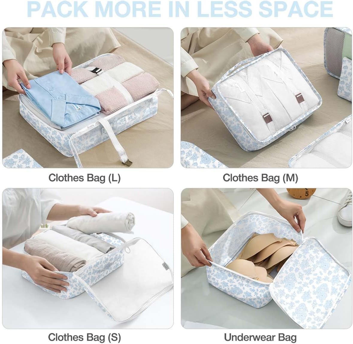 8 Set Packing Cubes for Suitcases, Packing Cube with Shoe, Cosmetics, Clothing, and Accessories Bags Packing Cubes for Travel Luggage Organizer(Leopard)