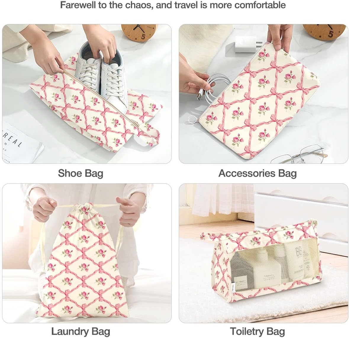 8 Set Packing Cubes for Suitcases, Packing Cube with Shoe, Cosmetics, Clothing, and Accessories Bags Packing Cubes for Travel Luggage Organizer(Leopard)