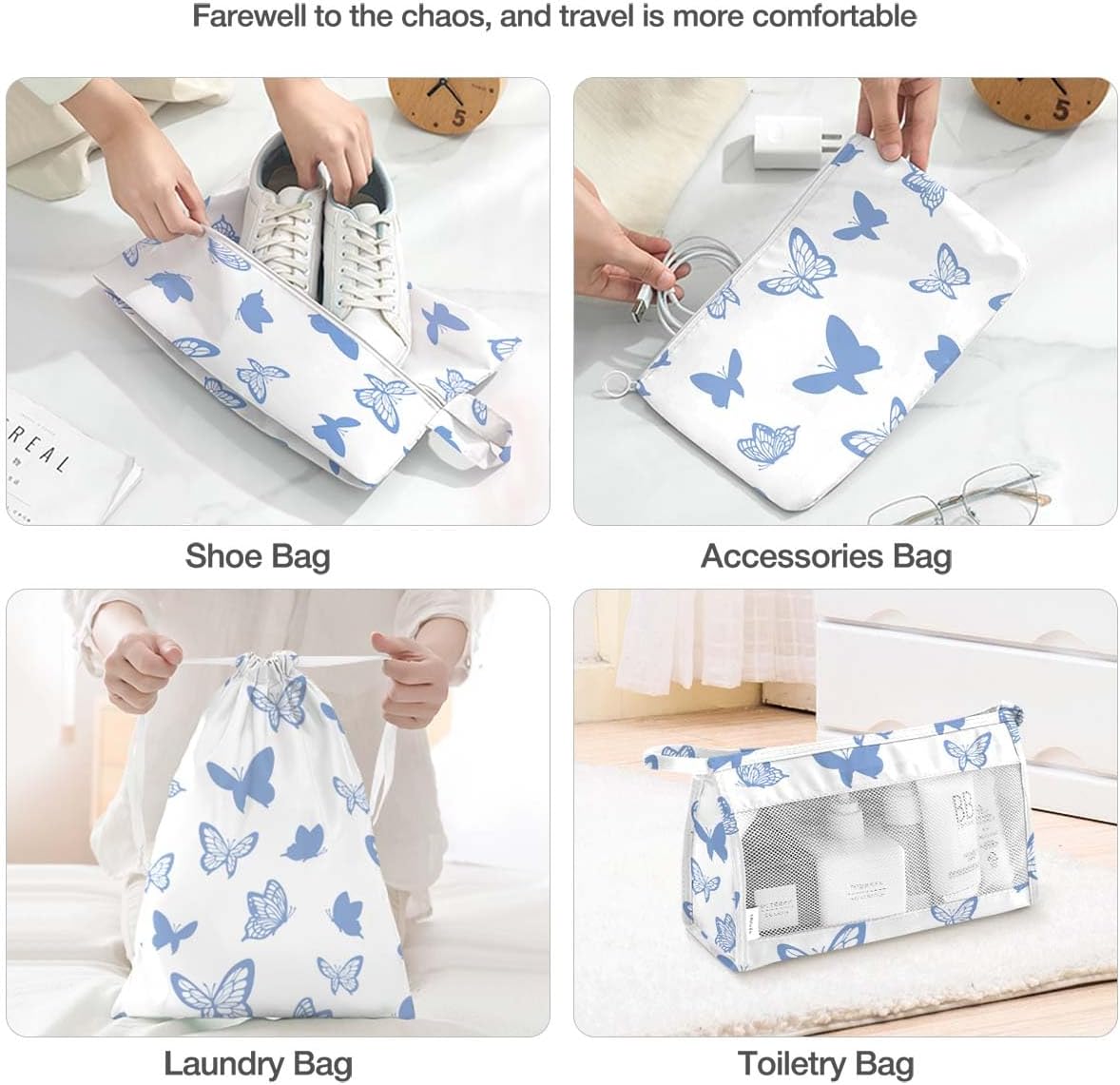 8 Set Packing Cubes for Suitcases, Packing Cube with Shoe, Cosmetics, Clothing, and Accessories Bags Packing Cubes for Travel Luggage Organizer(Leopard)