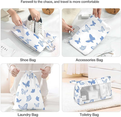 8 Set Packing Cubes for Suitcases, Packing Cube with Shoe, Cosmetics, Clothing, and Accessories Bags Packing Cubes for Travel Luggage Organizer(Leopard)
