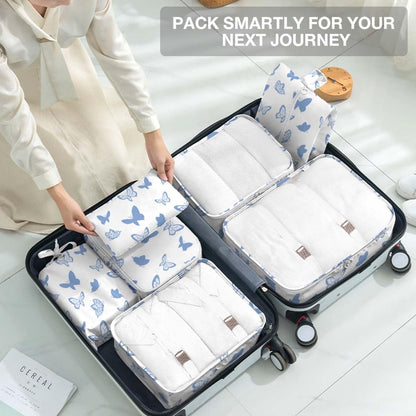 8 Set Packing Cubes for Suitcases, Packing Cube with Shoe, Cosmetics, Clothing, and Accessories Bags Packing Cubes for Travel Luggage Organizer(Leopard)