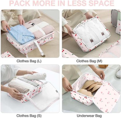 8 Set Packing Cubes for Suitcases, Packing Cube with Shoe, Cosmetics, Clothing, and Accessories Bags Packing Cubes for Travel Luggage Organizer(Leopard)